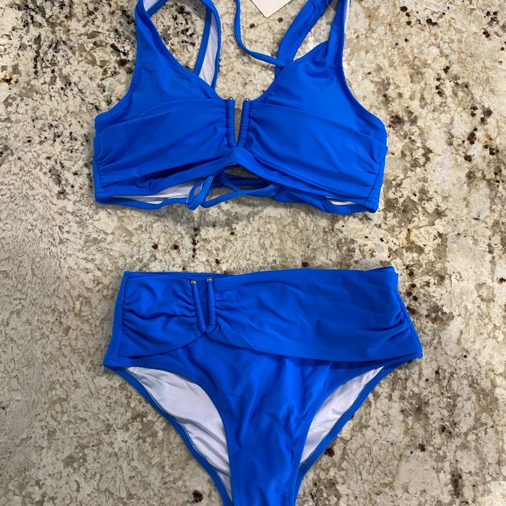 Vibrant Blue Bikini Set by Beach Sissi Small